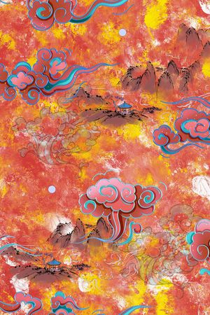 中国风印花华亿平台图片