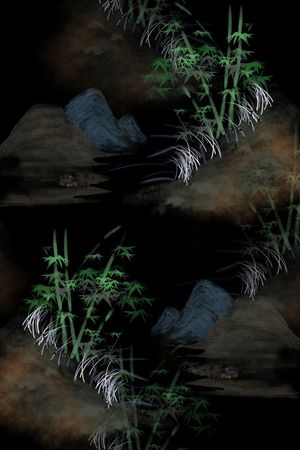 水墨风印花华亿平台图片