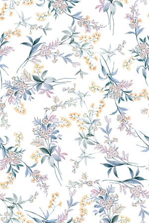 清爽底花卉印花华亿平台图片