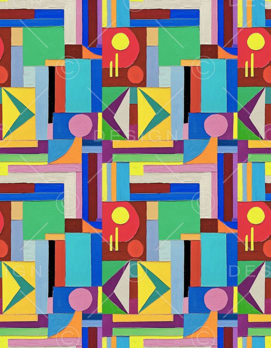 几何印花华亿平台图片