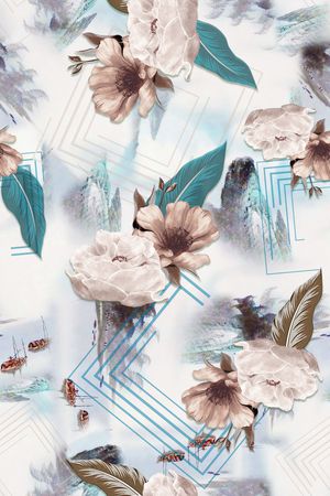 线条印花华亿平台图片