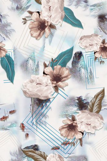 线条印花华亿平台图片