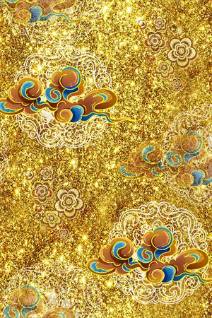 中国风印花华亿平台图片