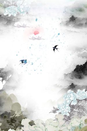 水墨风印花华亿平台图片