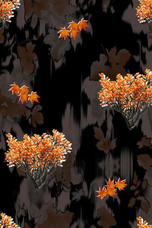 枫叶印花华亿平台图片