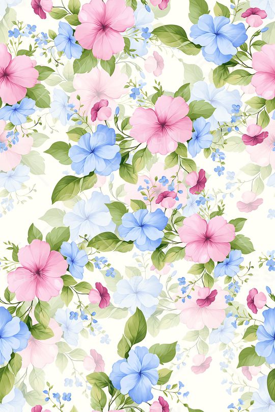 水彩花卉印花华亿平台图片