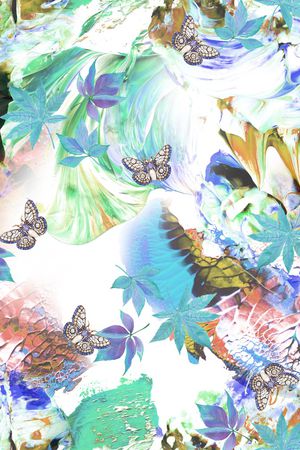 晕染肌理印花华亿平台图片