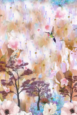 晕染肌理印花华亿平台图片