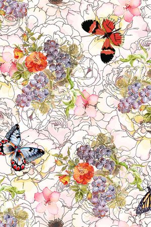 花卉印花华亿平台图片