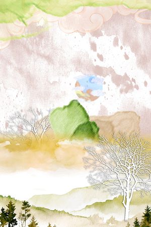 水彩印花华亿平台图片