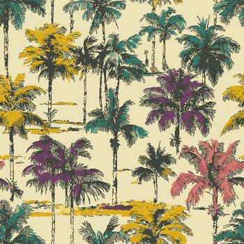 棕榈树印花华亿平台图片