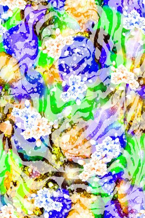 晕染肌理印花华亿平台图片