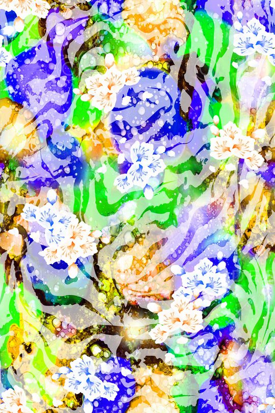 晕染肌理印花华亿平台图片