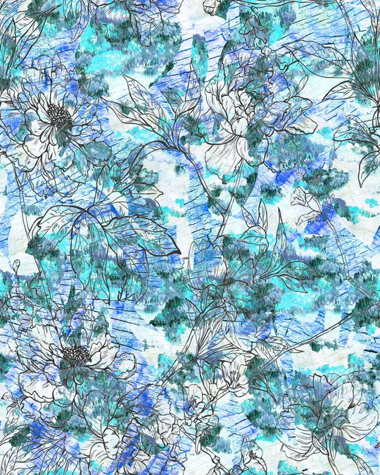 晕染肌理印花华亿平台图片