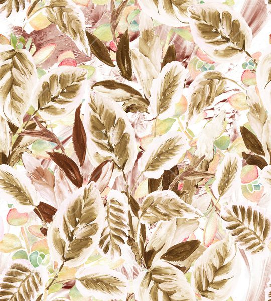 绿植树叶印花华亿平台图片