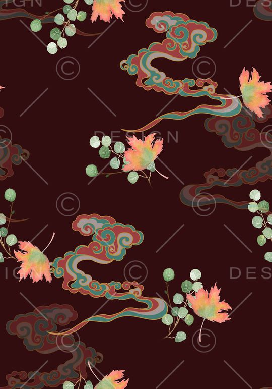 中国风印花华亿平台图片