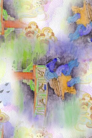 晕染肌理印花华亿平台图片