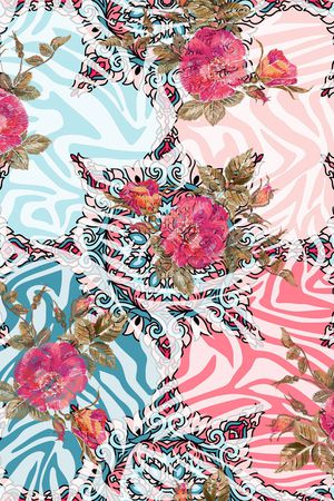 花卉印花华亿平台图片