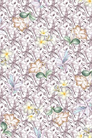 花卉印花华亿平台图片