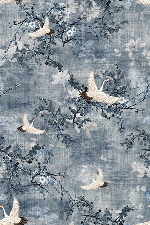 中国风印花华亿平台图片