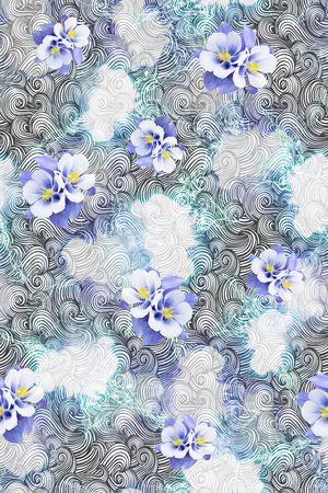 晕染肌理印花华亿平台图片