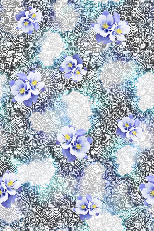 晕染肌理印花华亿平台图片