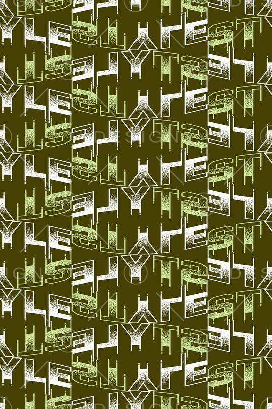 绿色印花华亿平台图片