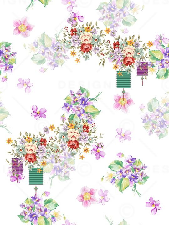 花卉印花华亿平台图片