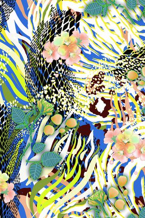 动物纹印花华亿平台图片