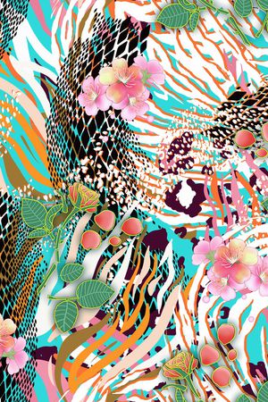 动物纹印花华亿平台图片