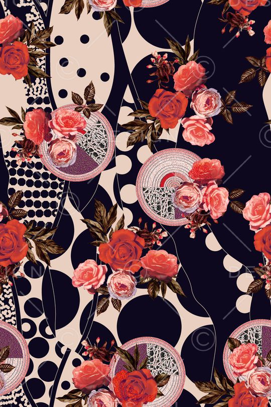 花卉印花华亿平台图片