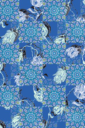 彩色几何印花华亿平台图片