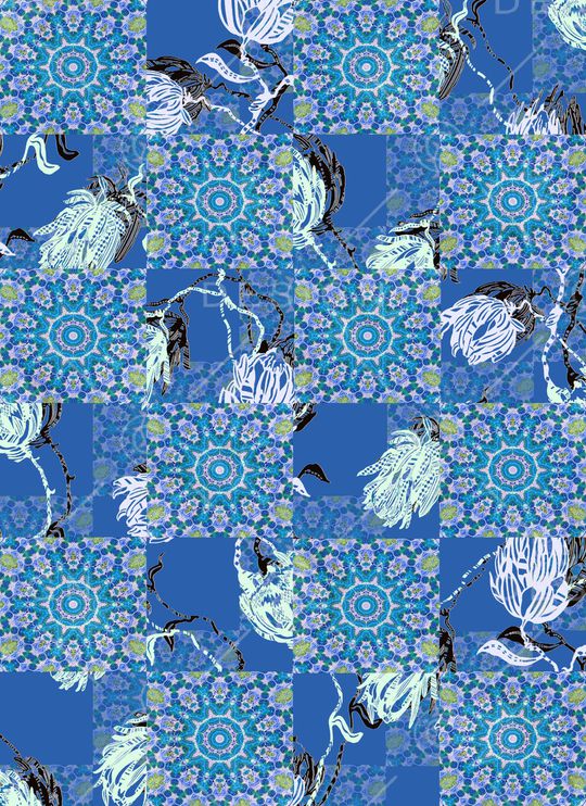 彩色几何印花华亿平台图片