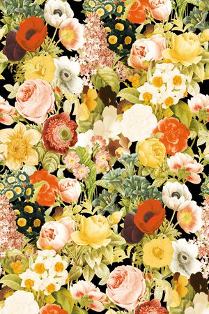 花卉印花华亿平台图片