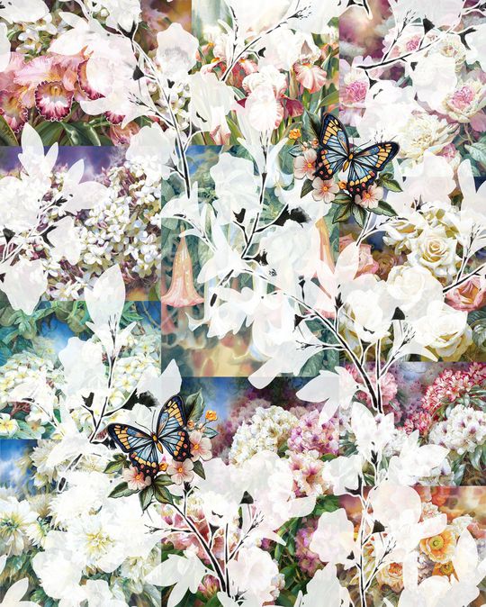 花卉印花华亿平台图片