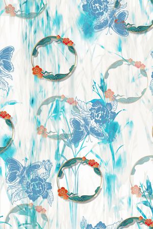 晕染肌理印花华亿平台图片