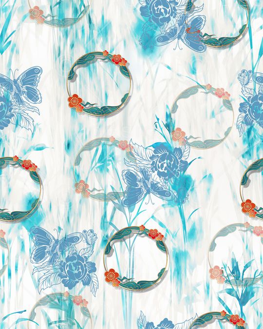 晕染肌理印花华亿平台图片