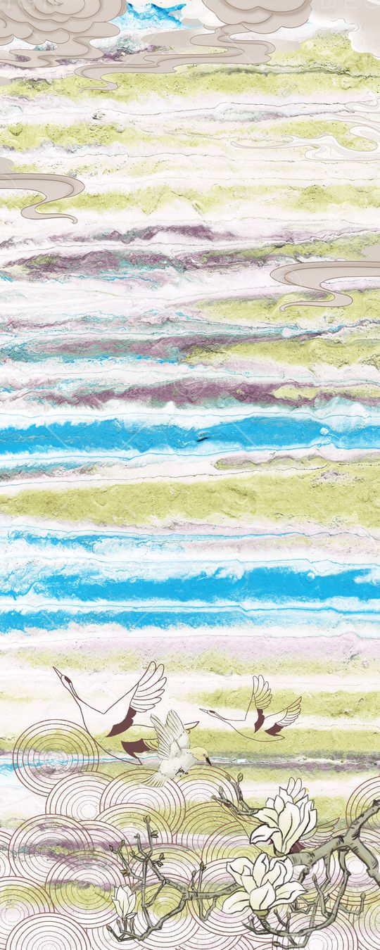 线条画印花华亿平台图片