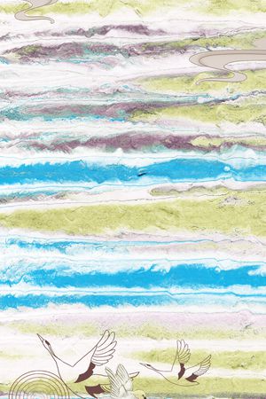 线条画印花华亿平台图片