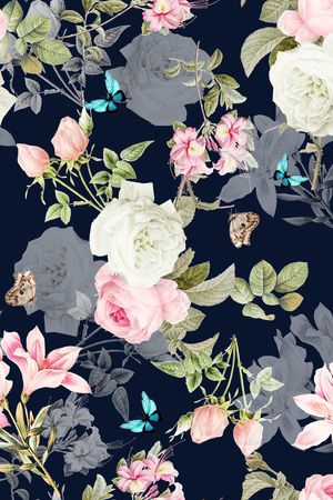 蝴蝶印花华亿平台图片