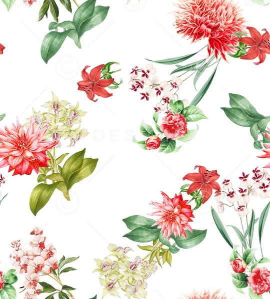 花卉印花华亿平台图片