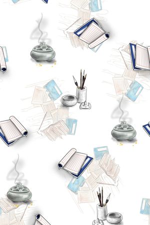 书籍印花华亿平台图片