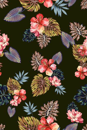 花卉印花华亿平台图片