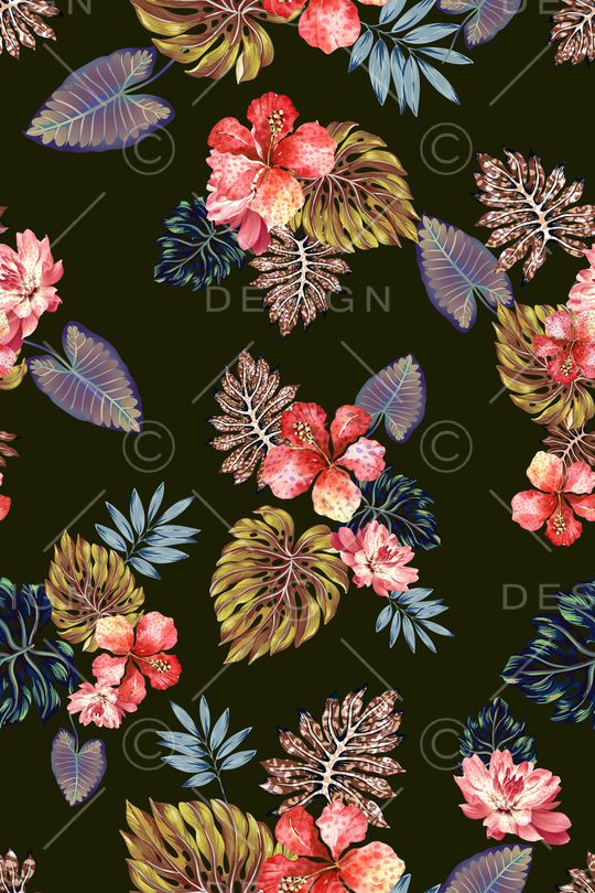 花卉印花华亿平台图片