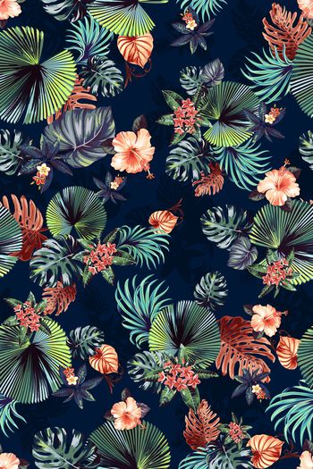 花卉印花华亿平台图片