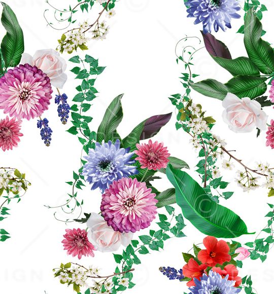 花卉印花华亿平台图片