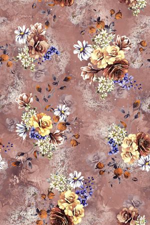 花卉印花华亿平台图片