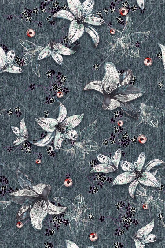 花卉印花华亿平台图片