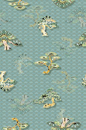 中国风印花华亿平台图片