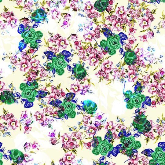 花卉印花华亿平台图片